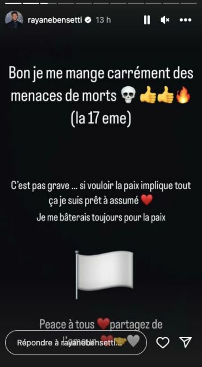 rayane bensetti menaces