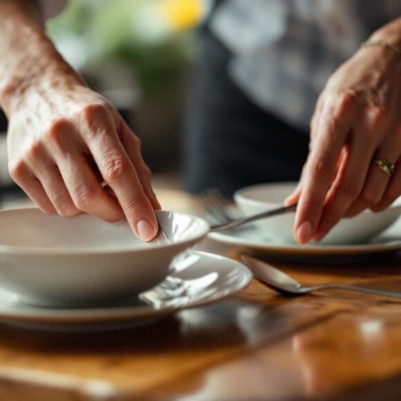 Débarrasser la table au restaurant