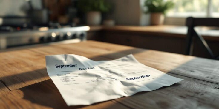 Facture de gaz septembre