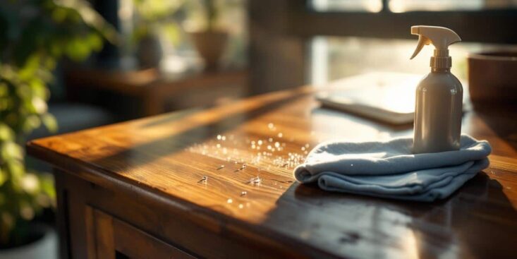 Éliminer les traces sur les meubles foncés