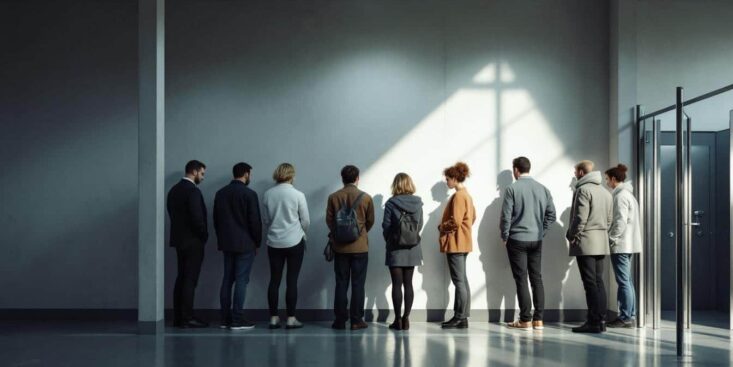 Longues files d'attente toilettes femmes