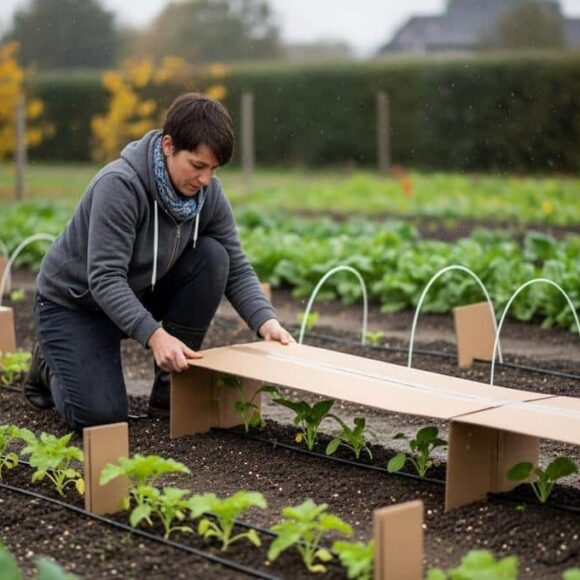 Soonnight.com -Légumes: un carton les protège des pluies d’automne et augmente la récolte