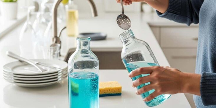 Soonnight.com -Liquide vaisselle: ajoutez du sel pour dégraisser plus vite et éviter les traces