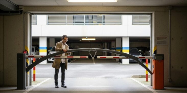 Soonnight.com -Place de parking: l’arceau rabattable met fin aux squatteurs, plus efficace qu’un mot sur le pare-brise