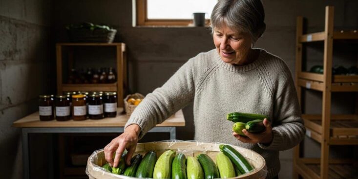 SoonNight - Courgettes: elles se conservent bien plus longtemps dans la cave ou le cellier, pas au frigo ni au placard