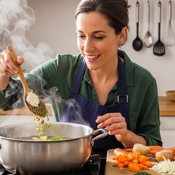 SoonNight - Lentilles: cuisson au bouillon aromatisé, 10 fois plus de goût qu’à l’eau