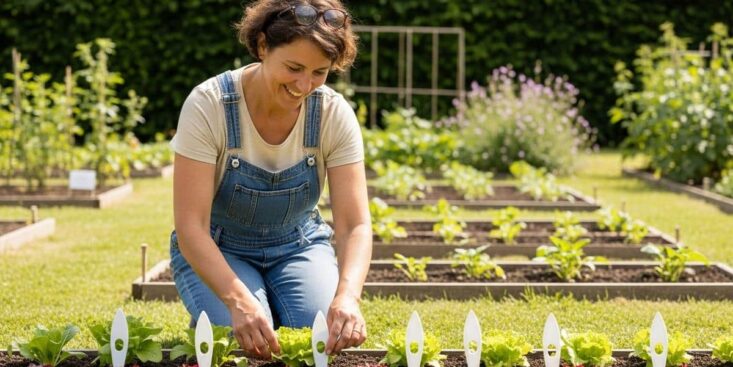 SoonNight - Jardin: plantez une fourchette en plastique pour éloigner chats et oiseaux et protéger vos semis