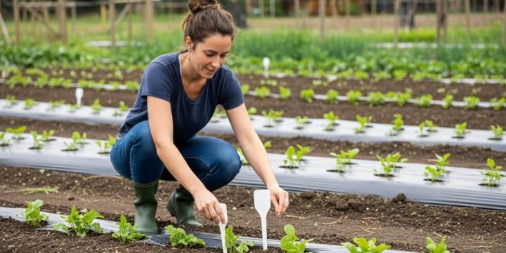 SoonNight - Potager: plantez une fourchette en plastique pour éloigner chats et oiseaux et protéger vos semis