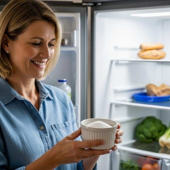 SoonNight - Frigo : 1 coupelle de sel limite l’humidité et les odeurs, astuce simple à adopter