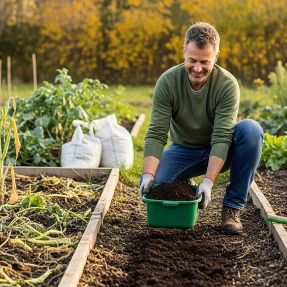 SoonNight - Jardiniers expérimentés ajoutent ces 3 apports clés au sol avant les premières gelées pour protéger le potager
