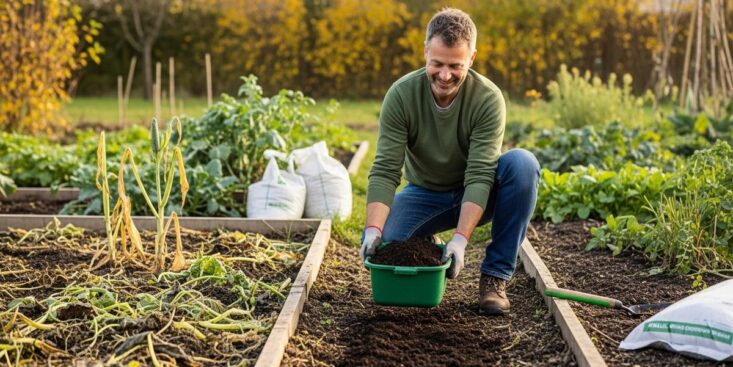 SoonNight - Jardiniers expérimentés ajoutent ces 3 apports clés au sol avant les premières gelées pour protéger le potager