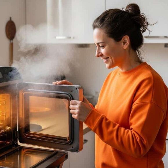 SoonNight - Cuisson au four: ouvrir la porte après cuisson réchauffe la maison naturellement