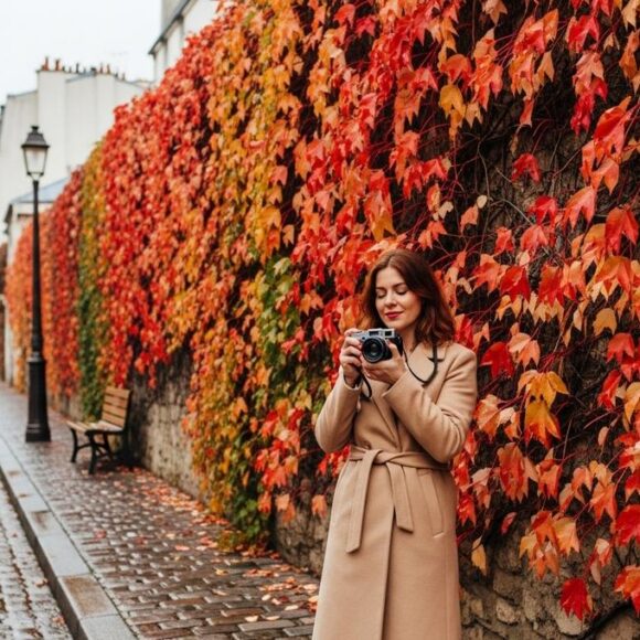 SoonNight - Montmartre, rue Saint-Vincent: le mur de feuilles atteint son pic en octobre, à admirer avant la chute