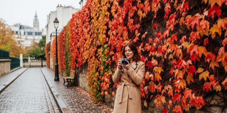 SoonNight - Montmartre, rue Saint-Vincent: le mur de feuilles atteint son pic en octobre, à admirer avant la chute