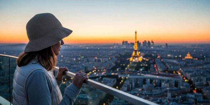 SoonNight - Tour Montparnasse: l'ascenseur le plus rapide d'Europe vous propulse au 56e étage en 38 s, vue panoramique sur Paris