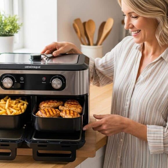 Lepointdujour.fr - Airfryer Masterpro: 47 % de réduction chez Lidl, double compartiment pour des dîners rapides sans effort