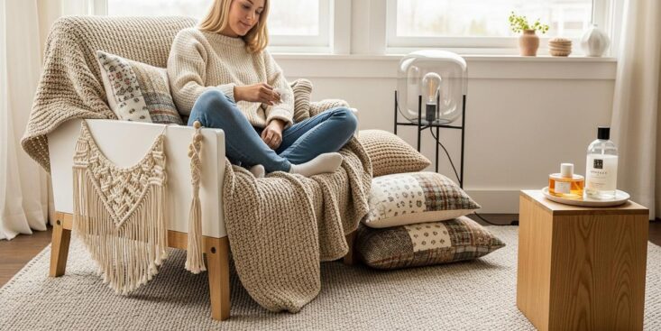 Lepointdujour.fr - Coin cocooning à la maison: choisissez les bons textiles et accessoires pour un nid douillet