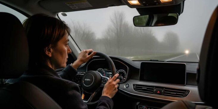 Lepointdujour.fr - Voiture: un réglage simple améliore la visibilité par brouillard en hiver et réduit la buée