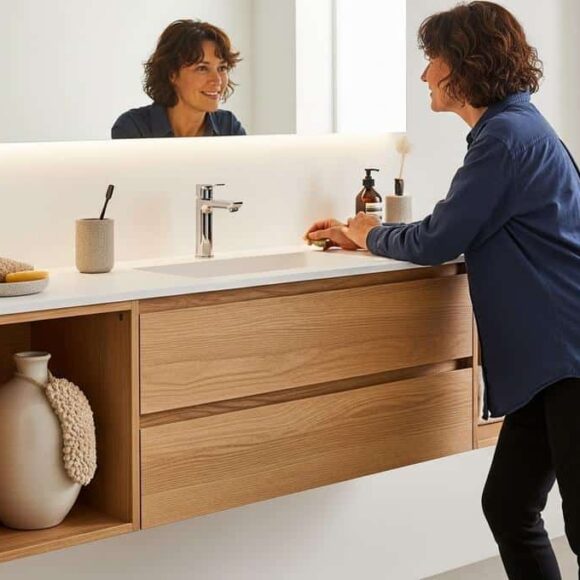 Lepointdujour.fr - Meuble de salle de bains fin 2025: la tendance qui agrandit visuellement la pièce sans casser un mur