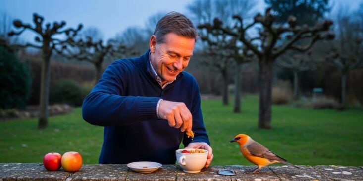Soonnight - Rouges-gorges au jardin: ce soir, mettez cet aliment à 3 centimes dehors, souvent oublié, pour les attirer tout l’hiver