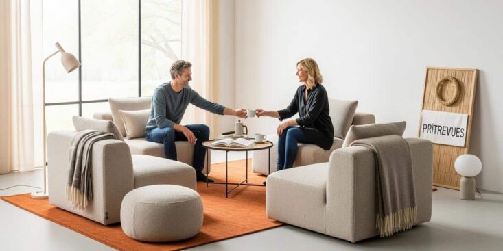 Soonnight - Canapé d’angle: les Français plébiscitent le canapé modulable, plus convivial et cosy cet hiver